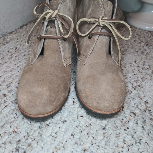 Sperry Harlow Taupe Suede Lace-Up Wedge Bootie - Picture 10 of 14